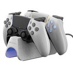 ZEBRONICS PS5C, PS5 Controller Charging Dock, 3H Rapid Charging, Supports Dualsense & Edge Controllers, Dual Pogo Pin, Charging Indicators, Anti-Slip Silicone Base