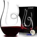 NUTRIUPS Wine Decanter Aerator Hand Blown Red Wine Carafe Lead-Free Crystal Wine Decanters, Red Wine Decanter