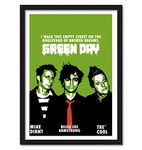 good hope - Green Day Band Art Framed Acrylic Glass Poster (10 Inch X 13 Inch, Multicolour)