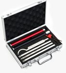 LLDSIMEX Carbide Tipped Wood Turning Tools Set, Carbide Lathe Tools for Woodturning, Lathe Rougher Finisher Swan Neck Hollowing Tools with Extendable Shafts, SUPPLIED WITH CASE