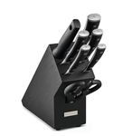 Wüsthof Classic Ikon 7-Piece Knife Block Set, Black