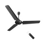 atomberg Efficio Alpha 1200mm BLDC Ceiling Fan with Remote Control | BEE 5 star Rated Energy Efficient Ceiling Fan | High Air Delivery with LED Indicators | 1+1 Year Warranty (Gloss Black)