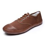 SCHOOL BIRDS Tennis Shoe for Adult Boys and Girls | PT Canvas Uniform School Shoe Brown