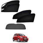 Auto Addict Zipper Magentic Car Sunshades Set of 5 Pcs Black with Dicky Rear Window for Maruti Suzuki Celerio Old