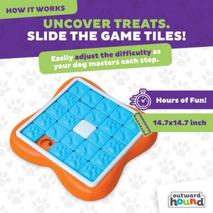Outward Hound Challenge Slider Dog Puzzle Toy – Interactive Treat Game