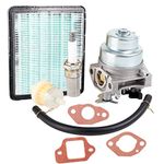 Pindex GCV160 Carburetor kit for with Air Filter Spark Plug for Honda GCV160 GCV160A GCV160LA GCV160LAO GCV160LE Engine,for Honda HRB216 HRS216 HRR216 HRT216 HRZ216 lawn mower