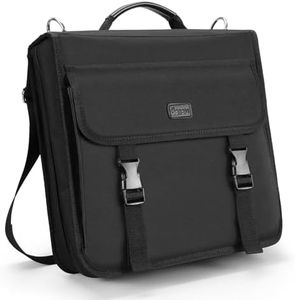 Banero 3" D-Ring Zipper Binder with 700+ Sheets Capacity, 3-Ring Zip Up Binder with Shoulder Strap for School, College, Office, Compatible with 13" MacBook & 12.9" Tablet (Black)