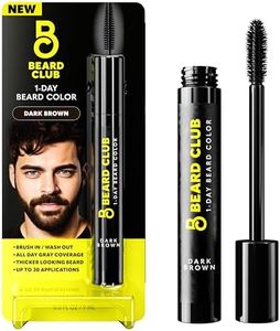 The Beard Club 1 Day Temporary Beard Dye for Men - Dark Brown Beard, Mustache & Eyebrow Color for a Fuller, Well-Defined Look, Water & Sweat Resistant, Up to 30 Applications, 0.3 fl oz