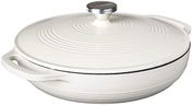 Lodge EC3CC13 Enameled Cast Iron Casserole, 3.6 Quart, White, 1 Piece