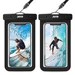 JOTO Waterproof Phone Pouch Universal Waterproof Case Dry Bag for iPhone 14 13 12 11 Pro Max Plus XS XR X 8 Galaxy S22 S21 S20 Pixel Up to 7.0, IPX8 Underwater Phone Protector -2 Pack,Black