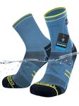 DexShell Waterproof Trail Running Socks, Compression Fit for Men & Women, Moisture Wicking Coolmax Inners Breathable Membrane, for Outdoor Sports in Cold Wet Conditions – Malibu Blue Unisex MD