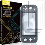 Screen Protector for Nintendo Switch Lite 2019 Model [4 Pack] Tempered Glass Screen Protectors. No Bubbles Easy Installation Anti Scratch Edition