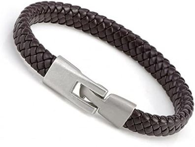 Gemini Nouveau Hommes en Cuir Véritable Bracelets au poignet Cadeaux Superbes pour St Valentin Pour Hommes, Femmes, Adolescents, Garçons, Filles Gm063 9.5 pouces, coloris: Marron