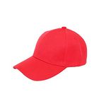 Balec Plain Baseball Cap Adjustable Back (Red)