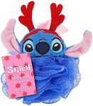 Mad Beauty Disney Stitch at Christmas Body Puff | Cruelty-Free Cosmetics | Soft Lathering for Shower & Bath | Skincare Gifts for Women, Adults, and Kids