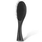 SILKIE Miracle Detangling Multipurpose Hairbrush Styling Detangler Soft Bristles Brush for Dry & Wet Hair Glide Through Tangles All Hair Types Curly Natural Everyday Brushing (Black Velvet)