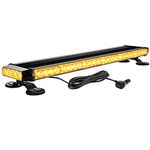 Roof Strong Magnetic Emergency Strobe 56 LED Amber Light Bar for Trucks Snow Plow Tractors Construction Vehicles Pilot Cars, WOWTOU Safety Flashing Beacon Lightbar