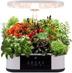 Agrestem Hydroponics Growing System,12 Pods Hydroponics Growing System Indoor Garden with 120 24W Full Spectrum Grow Lights in 5 Colors, Herb Garden Up to 16" Height Adjustable,Automatic Timer