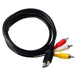 Ruitroliker 1.8m 6ft replacement composite RCA AV TV display cable lead wire for Dreamcast DC