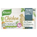 Knorr Zero Salt Chicken Stock Cubes pack of 8 lactose- and gluten-free for delicious, zero-salt chicken dishes 9 g