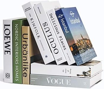 ENGYAS 9 Pcs Fake Books for Decoration,Designer Luxury Modern Fake Decorative Books for Home Bookshelf Decor,Shelves Living Room Fashion Decorative Entry Coffee Table Stacked Books Decor(9 Pcs)