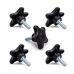 POWERTEC QNB3007 5-Star Stud Knob, 5/16"-18, 5PK