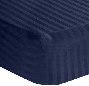 3 Piece Hospital Bed Sheet Set Twin Sheets for Hospital Bed - Hospital Bed Sheets Fitted Sets - 100% Egyptian Cotton 400 TC Sheets - Hospital Bed Sheets (Navy Blue, Twin 39" x 75"x 10")