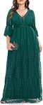 Green Plus Size Dress Hunter Green Wedding Guest Bohemian Formal Evening Party Bridesmaid Tulle Chic Church Dresses