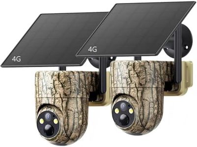 Oculview 4G LTE Cellular Trail Camera, 360° 2K Live Stream Solar Game Cam, SIM Card Included, Low-Glow Night Vision, Remote Control, Instant Alerts, Two Storage Way for Hunting&Trail/Outdoor Security
