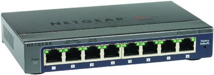 Netgear GS108E-300NAS Gigabit Smart Managed Plus Switch (Gray)