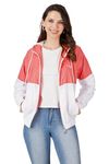 Lavozia Women Jacket Women's Travel Nylon Solid Plain Sports Summer Gym Workout Running Travel Trekking jacket for Women Nylon Winter (IN, Alpha, L, Regular, Carrot)