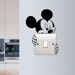 Mickey Mouse Light Switch Sticker | Mickey Mouse Vinyl Decal Art Wall | Disney Mouse Funny Lightswitch Wall Sticker for Kids Room Bedroom DIY