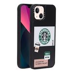 PHONE RING HOLDER® Ultra Hybrid Camera and Drop Protection Back Cover Case for iPhone 13 (TPU + Polycarbonate | Starbuck Quotes) (Coffee)