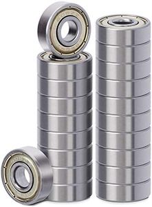 20 Pack 608ZZ Ball Bearing, Bearing Steel & Double Iron Sealed Miniature Deep Groove 608zz Bearings for Skateboards, Inline Skates, Scooters, Roller Blade Skates & Long Boards (8mm x 22mm x 7mm)