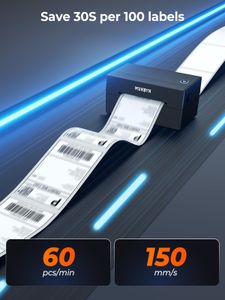 MUNBYN Bluetooth Shipping Label Printer 4x6 – Thermal, 25 Labels, Black