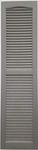 Shutters, Louvered Shutters, Standard Louvered Exterior Vinyl Window Shutters, Charcoal, (1 Pair = 2pcs) 12"W x 23"H