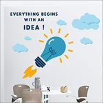 StickMe 'Everything Begins with an Idea - Office - Motivational - Inspirational - Quotes - Wall Sticker ' -SM560 (Multi Colour, Vinyl - 100cm X 80 cm)