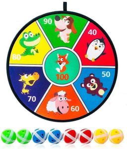 Dart Board Set and Adults Dart Dart Board Set with 8 Sticky Balls(Animal)