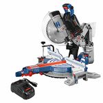 Bosch PROFACTOR 18V SURGEON GCM18V-12GDCN14 Cordless 12 in. Dual-Bevel Glide Miter Saw Kit with BiTurbo Brushless Technology, includes (1) CORE18V 8.0 Ah PROFACTOR Performance Battery