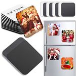 Sublimation Blanks Magnet 3x3 inch, Home Kitchen Blanks Refrigerator Magnets Bulk with 12 PCS Large Square Blanks, 12 PCS Magnet for Fridge Office Calendar Décor Personalized DIY Sublimation Items