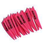 BICASTER Archery Vanes 1.75 inch Archery Fletchs Shield Cut - 100pcs (Pink)