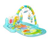 LONGMIRE Plastic 5 in 1 Baby Play Mat Gym & Fitness Rack with Hanging Rattles Lights & Musical Keyboard Mat Piano Toys for Babies (Baby Gym Piano)