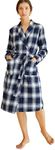 Latuza Women's Cotton Flannel Robe 2X Navy