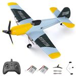 Mostop RC Plane 3 Channel Remote Control Airplane,Ready to Fly BF-109 RC Airplane with Gyro Stabilization System, 2 Batteries Power RC Glider Easy to Control Aircraft Plane for Beginner Kids & Adults