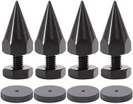 Flushbay 4 Pack Speaker Spikes Floor Protectors Adjustable Speaker Isolation Spikes M6 Black for Subwoofer CD DVD Player Audio Amplifier Turntable Recorder Chassis with Speaker Isolation Feet Pad (M6)