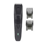 Vega Trimmer for Men with 90 Mins Runtime, Stainless Steel Blades & 40 Length Settings, Black, (Power Lite, VHTH-38)