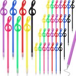 Lincia 100 Pcs Musical Note Ballpoint Pens Music Ballpoint Pens Novelty Music Gifts Decorative Music Party Favors Piano Teacher Gift for Students Artists Office Classroom Supplies(Mixed Colors)