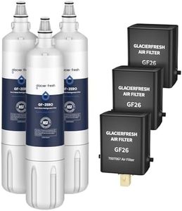 GLACIER FRESH Replacement for 4204490 Water Filter and 7007067 Air Purification Cartridge Combo Pack, Compatible with Sub-Zero 4204490, 4290510 Water Filter, 7042798/7007067 Air Filter(3+3)