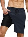 Mens Swimming Trunks with Compressi
