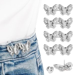 TOOVREN Pant Waist Tightener - No Sew, No Tools Jeans Button Tightener - Adjustable Buttons for Loose Jeans - 4 Sets